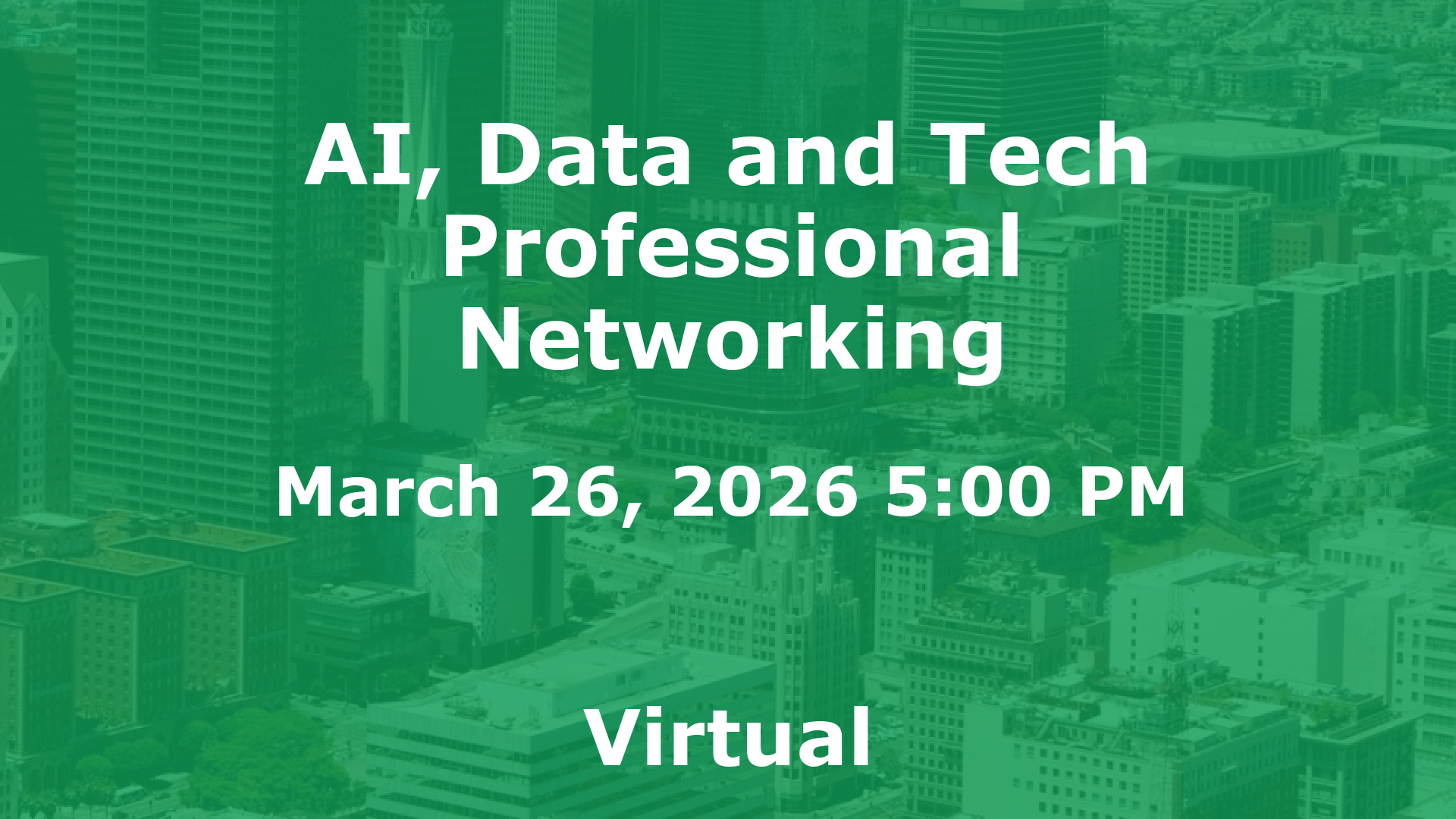 AI, Data and Tech Professional Networking event image